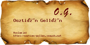 Osztián Gellén névjegykártya